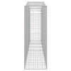 vidaXL Paniers à gabions arqués 7 pcs 400x50x140/160 cm Fer galvanisé