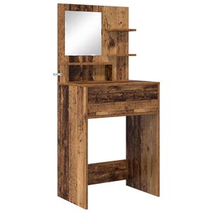 vidaXL Tables de maquillage pour chambre avec tiroir Bois Ancien