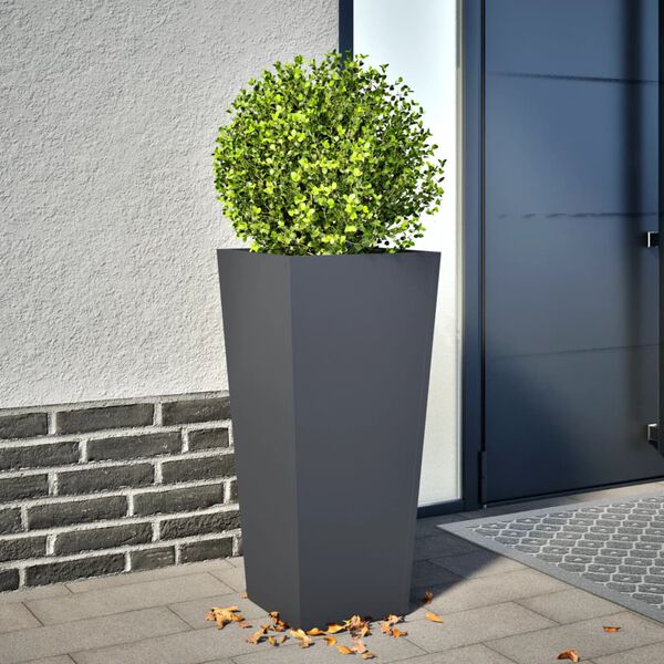 vidaXL Jardini&egrave;re anthracite 35x35x75 cm acier