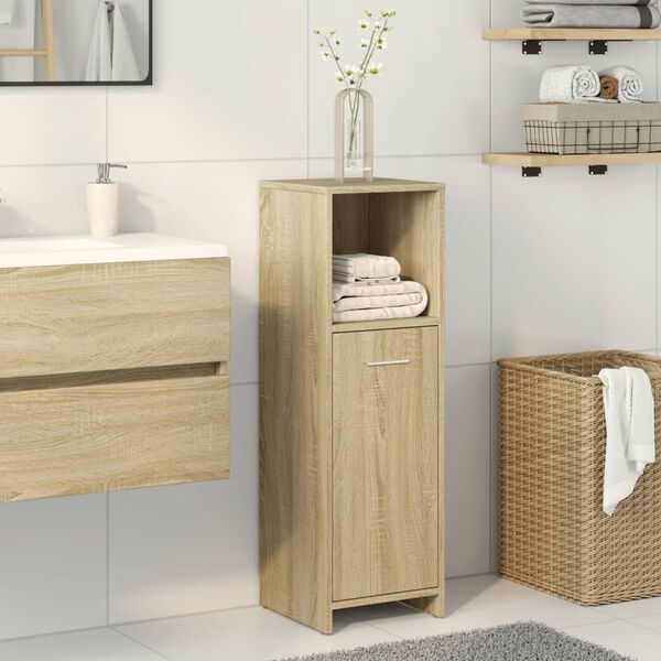 vidaXL Armoire de salle de bain Ch&ecirc;ne sonoma 30x30x95 cm Agglom&eacute;r&eacute;