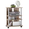 FMD Meuble TV/Hi-Fi avec 3 compartiments 65x40x79,2 cm Ch&ecirc;ne