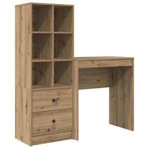 vidaXL Bureau Ch&ecirc;ne artisanal 115,5 x 40 x 127 cm 2 pc
