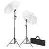 vidaXL Kit de studio photo avec toiles de fond, lampes et parapluies