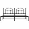 vidaXL Cadre de lit m&eacute;tal sans matelas avec t&ecirc;te de lit noir 193x203cm