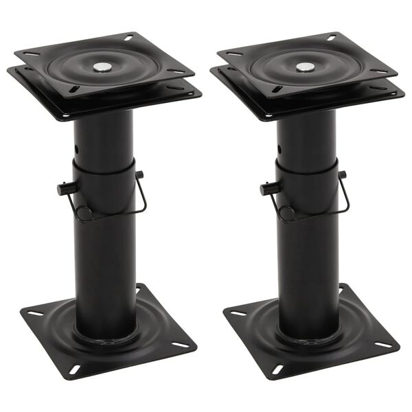 vidaXL Pi&eacute;destaux de si&egrave;ge bateau 2 pcs si&egrave;ge pivotant &agrave; 360&deg; r&eacute;glable