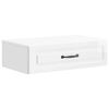 vidaXL Table d'appoint murale Blanc brillant 59 x 34,5 x 17 cm