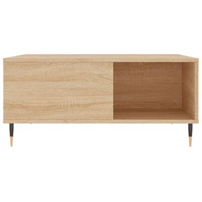 vidaXL Table basse chêne sonoma 80x80x36,5 cm bois d'ingénierie
