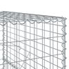 vidaXL Panier gabion avec couvercle 500x100x150 cm fer galvanis&eacute;
