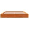 vidaXL Cadre de lit sans matelas cire marron 150x200cm bois pin massif