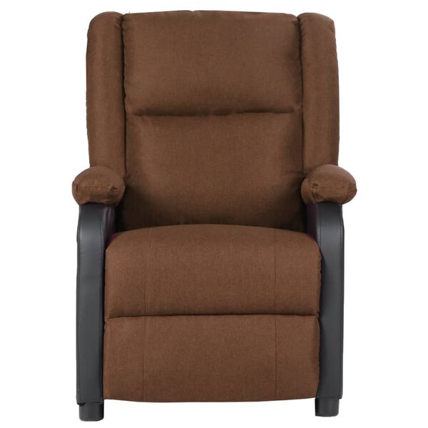 vidaXL Fauteuil de massage Marron Similicuir et tissu