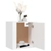 vidaXL Table de chevet murale Blanc 50x30x47 cm