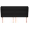 vidaXL T&ecirc;te de lit avec oreilles Noir 203x23x118/128 cm Tissu