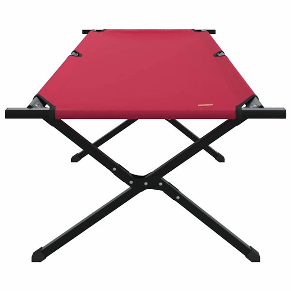 vidaXL Lit de camping pliant Rouge Tissu Oxford