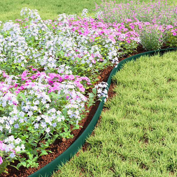 vidaXL Bordures de pelouse Vert 1000 x 4 x 5 cm Plastique