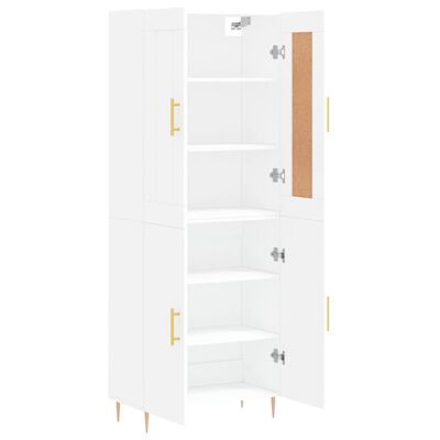 vidaXL Buffet haut Blanc 69,5x34x180 cm Bois d'ingénierie