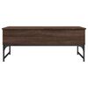 vidaXL Table basse chêne marron 100x50x40cm bois d'ingénierie et métal