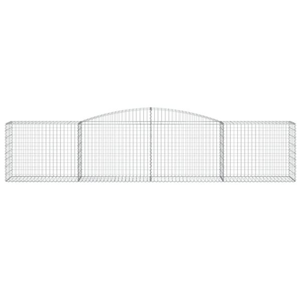 vidaXL Paniers à gabions arqués 7 pcs 400x50x80/100 cm Fer galvanisé