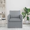 vidaXL Canap&eacute; 60cm Gris clair M&eacute;tал