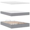vidaXL Lit ottoman avec matelas gris clair 140x190 cm tissu