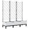 vidaXL Bac de jardin avec treillis et roues 3 pc Blanc PP