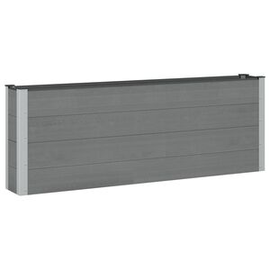 vidaXL Jardini&egrave;re sur&eacute;lev&eacute;e Noir 200 x 30 x 72 cm WPC et Aluminium