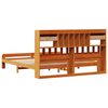 vidaXL Lit biblioth&egrave;que sans matelas cire marron 135x190 cm pin massif