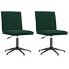 vidaXL Chaises &agrave; manger lot de 2 Vert fonc&eacute; Velours