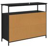 vidaXL Buffet Ch&ecirc;ne noir 100 x 35 x 80 cm Bois d'ing&eacute;nierie