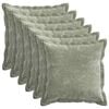 vidaXL Housse de coussin 6 pc HOUTEN Vert 30 x 30 cm Tissu Chenille