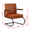 vidaXL Fauteuil marron clair cuir v&eacute;ritable