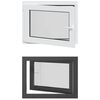 vidaXL Fen&ecirc;tre de sous-sol RISOR 80 x 70 cm PVC et verre Anthracite