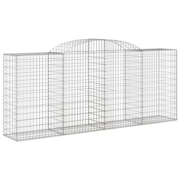 vidaXL Paniers &agrave; gabions arqu&eacute;s 2 pcs 300x50x120/140 cm fer galvanis&eacute;