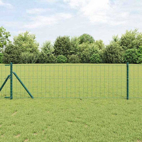 vidaXL Cl&ocirc;ture Euro Vert 0.4 x 10 m Fer rev&ecirc;tu de PVC