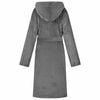 vidaXL Peignoir avec capuche Gris fonc&eacute; l Flanelle