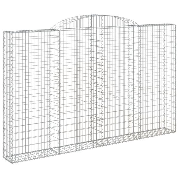vidaXL Paniers &agrave; gabions arqu&eacute;s 5 pcs 300x30x180/200 cm fer galvanis&eacute;