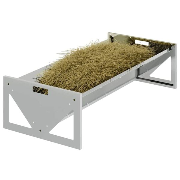 vidaXL Trough d'alimentation pour le bétail Argent 108 x 50 x 28 cm
