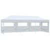 vidaXL Tente de r&eacute;ception escamotable pliable avec 5 parois 3x9m Blanc