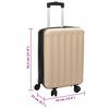 vidaXL Valise Champagne 34 x 23 x 55.5 cm Plastic ABS