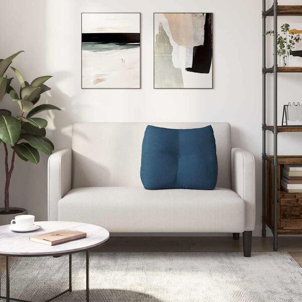 vidaXL Coussin de Dos Bleu 60 x 24 x 50 cm tissu