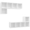 vidaXL Ensemble de meuble TV 4 pcs Blanc Bois d'ing&eacute;nierie