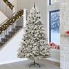 vidaXL Sapin de No&euml;l artificiel Vert et blanc 300 cm PVC et m&eacute;tal