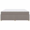 vidaXL Cadre de lit avec matelas Taupe 180 x 200 cm tissu
