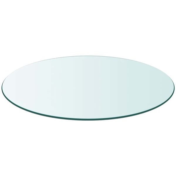 vidaXL Dessus de table ronde en verre tremp&eacute; 600 mm