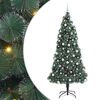 vidaXL Sapin de No&euml;l artificiel pr&eacute;-&eacute;clair&eacute; avec ensemble de boules