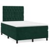 vidaXL Sommier &agrave; lattes de lit avec matelas vert fonc&eacute; 120x190 cm