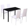 vidaXL Ensemble de salle &agrave; manger 5 pcs Cuir synth&eacute;tique Noir et blanc