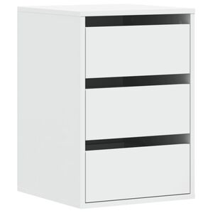 vidaXL Commode d'angle blanc 40x41x58 cm bois d'ing&eacute;nierie