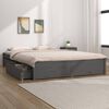 vidaXL Cadre de lit avec tiroirs Gris 120x190 cm Petit double