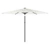 vidaXL Parasol de jardin avec m&acirc;t en acier blanc 288x288x225 cm