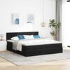 VidaXL Cadre de lit ottoman avec matelas noir 160x200 cm velours